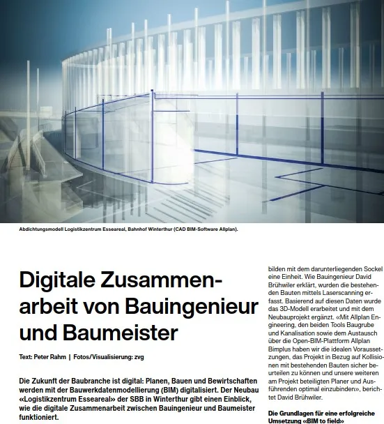 Zeitungsausschnitt mit einem Bild