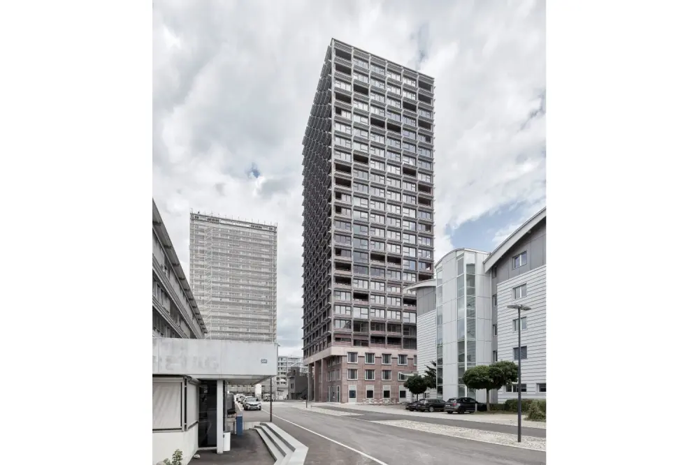 Hochhaus Holz Aussenansicht