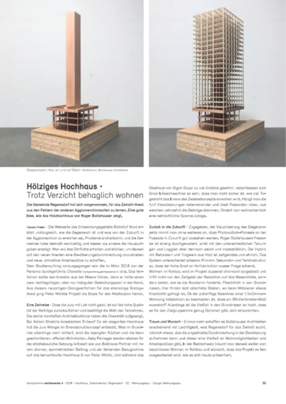 Zeitungsausschnitt mit zwei Bildern und Text