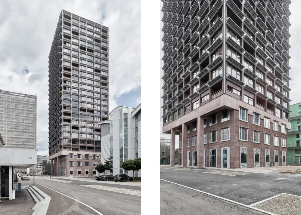 Hochhaus Holz Aussenansicht