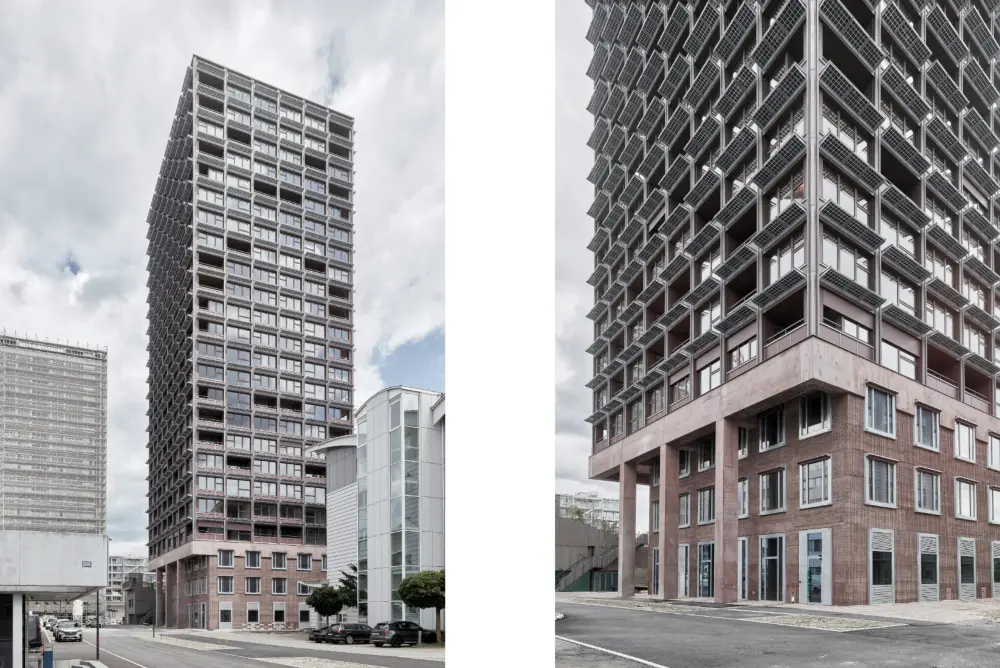 Hochhaus Holz Aussenansicht